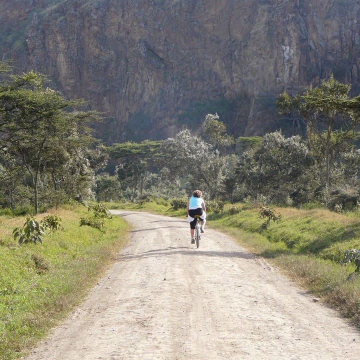 Cycling through Hell's Gate National Park
