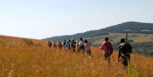 Hiking trails in dry season