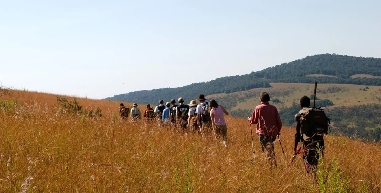 Hiking trails through rolling hills and valleys of Loita Hills Kenya