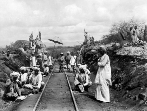 Indian labourers building the Uganda railway