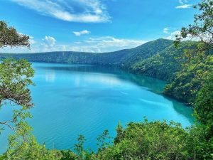 Why the water of Lake Chala appear so blue