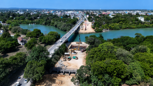 The Mombasa-Watamu road through the Mtwapa Creek Bridge, which makes it be among the most scenic roads in Kenya
