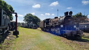 Preserved steam locomotives at Nairobi Railway Museum