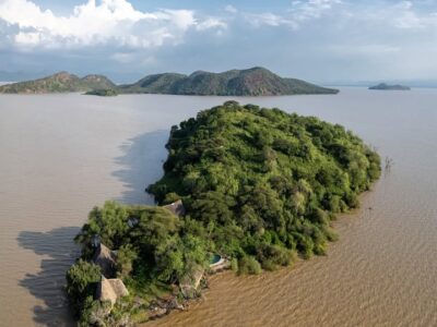 Aerial view of Lake Baringo Lake Baringo Kenya