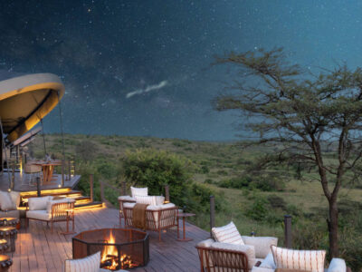 mahali-mzuri-fire-pit-at-night masai mara kuxury safari lodge