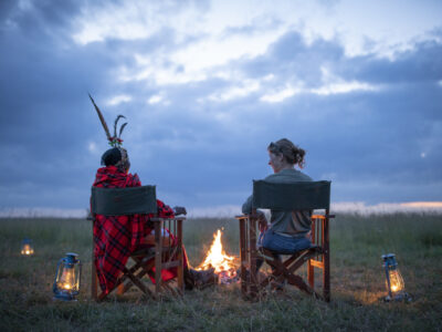 safari sundowner at Elewana Peppercamp Masai Mara
