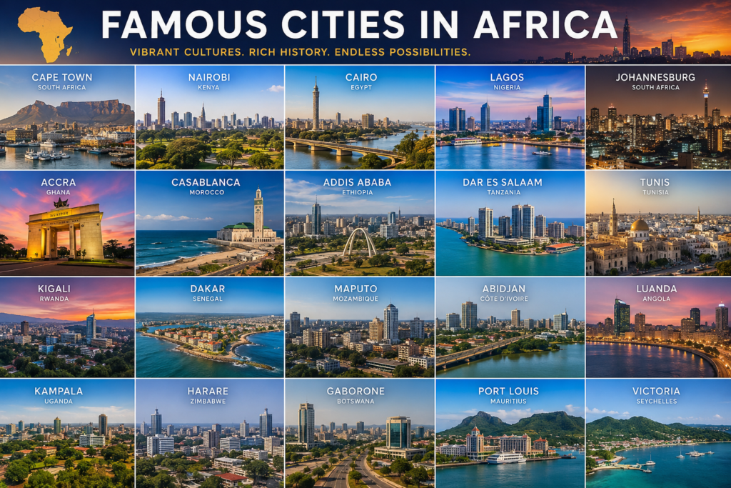 22 Modern and Famous Cities in Africa to Pay a Visit: Your Ultimate Guide to the Continent’s Top Urban Destinations