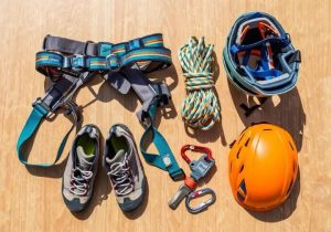 Equipment for rock climbing in Kenya
