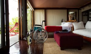 Accessible accommodation when going on a wheelchair accessible safari in Kenya